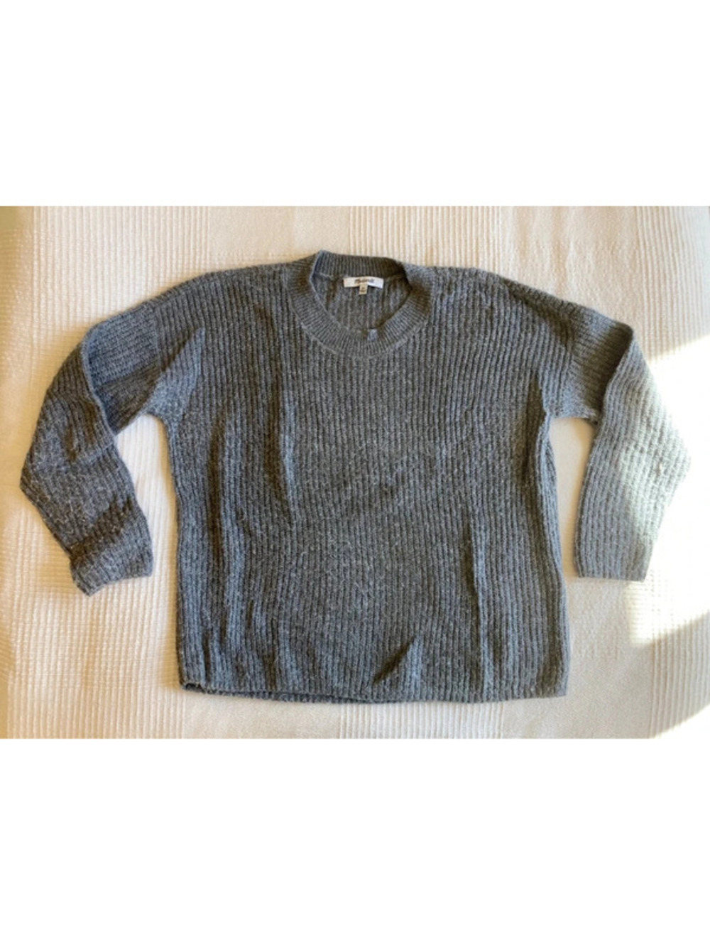 Madewell light lofty chunky gray sweater